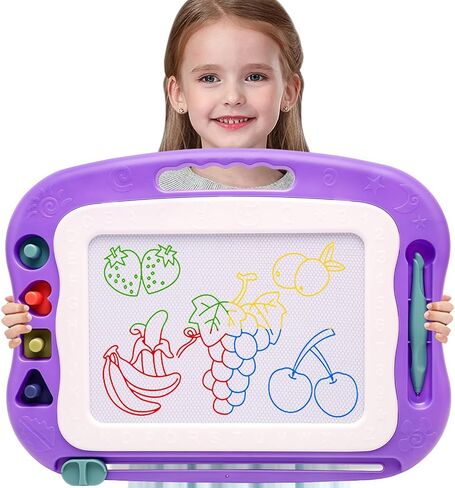 Wellchild Magnetic Drawing Board, Toys for Girls Boys 3 Year Old Gifts, Magnetic Doodle Board for Kids, Large Etch Magnet Sketch Doodle Pad, Christmas Easter Birthday Gifts for Kids in Kuwait