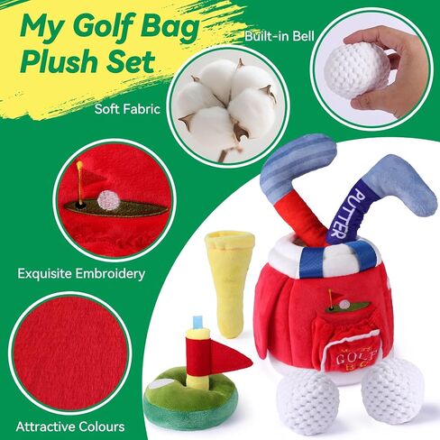 FIIOEOY My First Baby Golf Bag Plush Set, 7 Pcs Baby Golf Toy in Kuwait