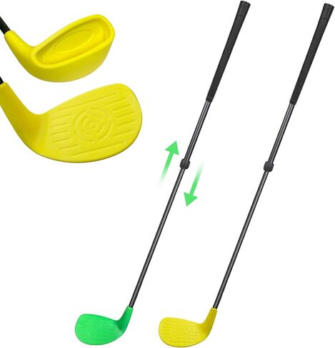 2 Pack Golf Club 23-39.5" Adjustable Length for Backyard Game Golf Chipper with Oversize Club Head Hit Plastic Foam Balls Outdoor Indoor Game Gifts, Right Hand in Kuwait