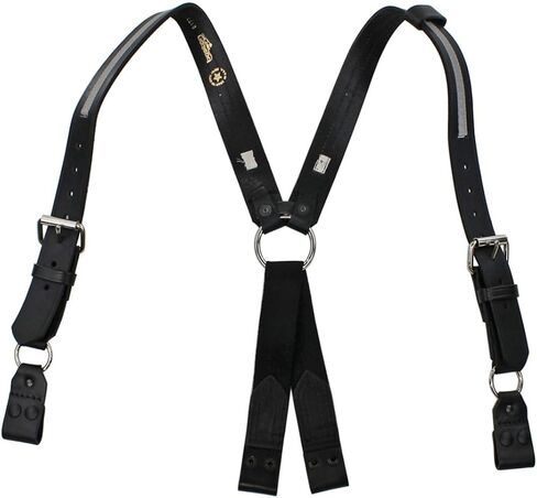 حمالات Boston Leather Fireman's من الجلد 1-1/2" - X-Large - أسود in Kuwait