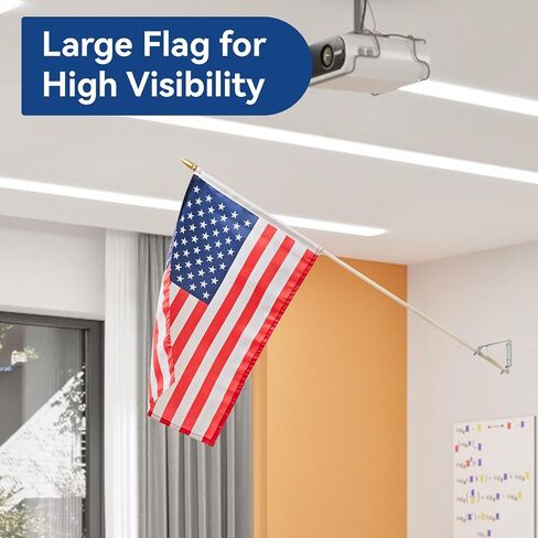 2 Pack American Flag with Wall Mount Bracket 12x18 inch, USA Stick Flag Set in Saudi Arabia
