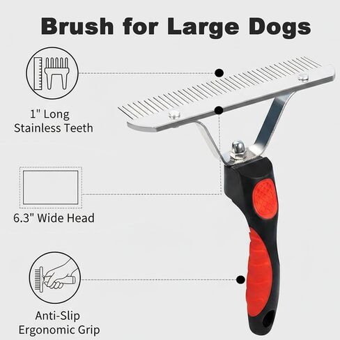 Dog Brush for Grooming Large Dog Long Steel Teeth Deshedding Tool in Saudi Arabia