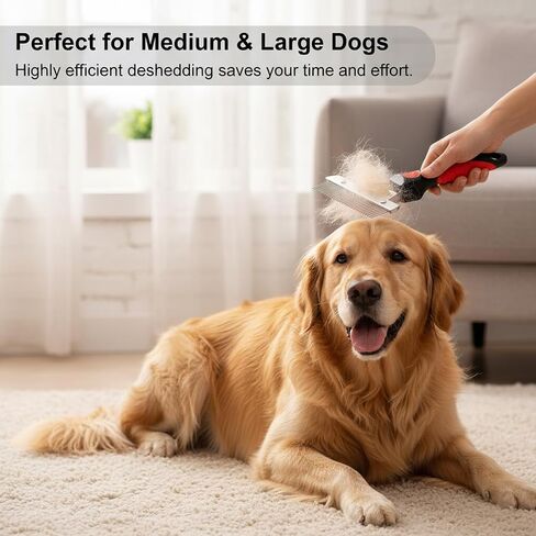 Dog Brush for Grooming Large Dog Long Steel Teeth Deshedding Tool in Saudi Arabia