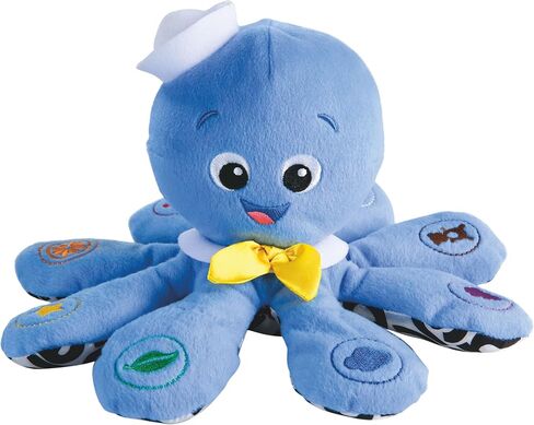 Baby Einstein Activity Arms Octopus BPA Free Clip on Stroller Toy with Rattle and Mirror, Age Newborn + , Blue in Saudi Arabia
