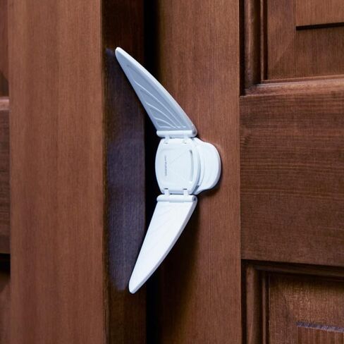 Toddleroo by North States Sliding Door & Window Lock | Safely Secure Sliding Window and Doors | No Tools Required | Works on Glass or Wood | Baby proofing with Confidence (1-Count, White) in Kuwait