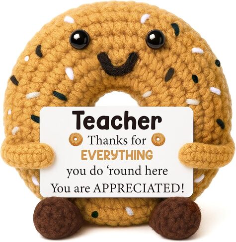 Positive Crochet Bagel Gifts for Women Men, Birthday Christmas Teen Gifts in Saudi Arabia