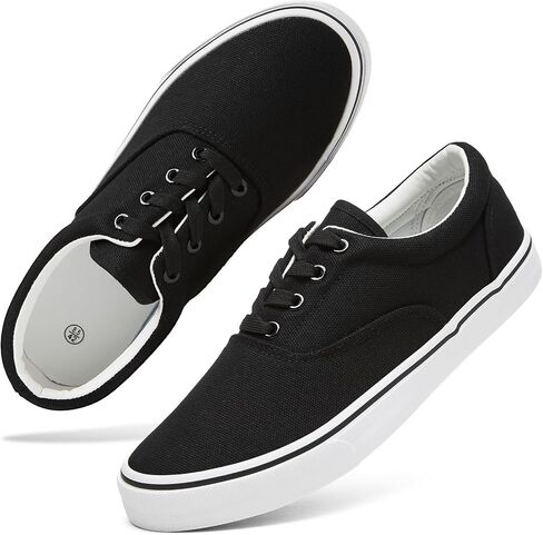 yageyan Men’s Low Top Canvas Walking Shoes Lace-up Fashion Sneakers Casual in Kuwait