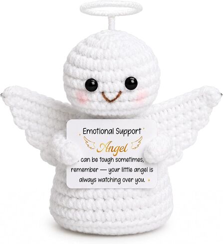 Positive Crochet Angel Emotional Support Crochet Gifts Crochet Doll Inspirational Gifts for Women Men for Graduation Teachers Appreciation Mothers Fathers Day Anniversary Birthday Thank You Gifts in Saudi Arabia