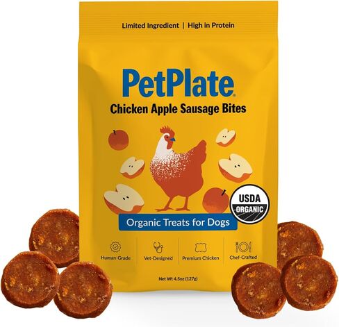 PetPlate Beef and Sweet Potato Bites, Human Grade Dog Treats, All Life Stages, Grain-Free, Organic and Real Ingredients, High Protein, Healthy Snacks (Pack of 1, 4.5 Ounce) in Kuwait