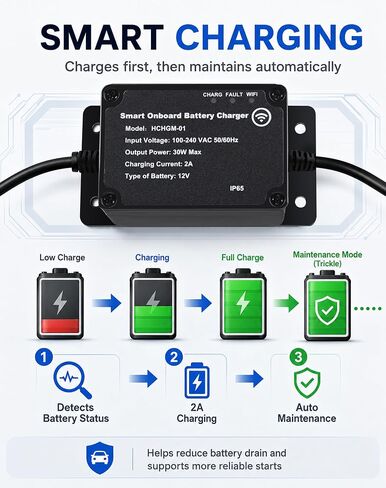 TXL 2A 12V Onboard Battery Charger and Maintainer in Kuwait