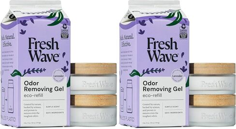 Fresh Wave Odor Removing Gel 4-Pack Glass Jar & 63oz Refill, Lavender in Saudi Arabia
