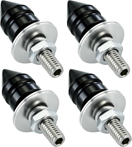 Abfer Spike License Plate Fasteners Bolt 4Pcs Anti Theft License Plate Screw Frame Kit Fit for Most Vehicle Motorcycles Trucks, red in Kuwait