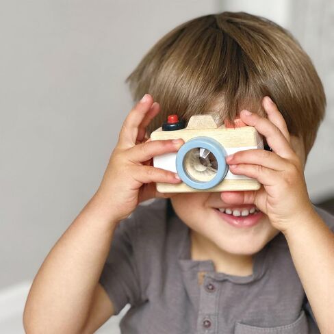 Mentari Toys - Camera - Wooden Pretend Toy for Kids with Kaleidoscope Lens - Early-Learning for Sense Stimulation and Motor Skills - Portable Toy for Imaginative Play - Age 2+ in Kuwait
