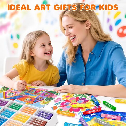 Toidgy 208 Pcs Tempera Paint Sticks, 16 Classic Colors, Washable Solid Paint Sticks for Kids Toddlers, Painting Art Supplies for Classroom Students, Class Pack, Non-Toxic, Quick Drying, Back to School Supplies Bulk in Saudi Arabia