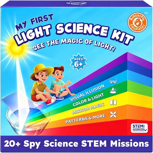 Butterfly EduFields 4-in-1 DIY Wooden Kaleidoscope Kit for Kids Ages 6-8-10 in Kuwait