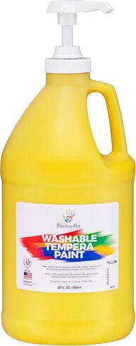 Washable Paint for Kids, Made in USA, 6-Color Half Gallon Bottles with Pumps, Non-Toxic Classroom Paint, Bulk School Paint for Preschool, Daycare & Arts and Crafts in Kuwait
