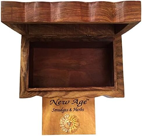 New Age Imports, Inc. GIFT IDEAS~ Tree of Life Carved Handmade Wooden Box 4 inches by 6 inches~Ideal for storing Jewelry, Coins, Tartot cards, Small Treasures, URN Box. in Kuwait