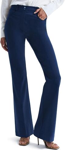 Houmous S-XXL 29'' 31'' 33'' 35'' Inseam Women's Bootcut Dress Pants Pockets Stretch Work Lounge Pant Office Casual in Kuwait