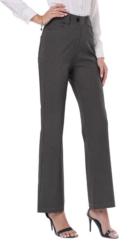 Houmous S-XXL 29'' 31'' 33'' 35'' Inseam Women's Bootcut Dress Pants Pockets Stretch Work Lounge Pant Office Casual in Kuwait