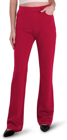 Houmous S-XXL 29'' 31'' 33'' 35'' Inseam Women's Bootcut Dress Pants Pockets Stretch Work Lounge Pant Office Casual in Kuwait