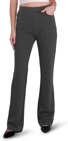 Houmous S-XXL 29'' 31'' 33'' 35'' Inseam Women's Bootcut Dress Pants Pockets Stretch Work Lounge Pant Office Casual in Kuwait