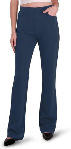 Houmous S-XXL 29'' 31'' 33'' 35'' Inseam Women's Bootcut Dress Pants Pockets Stretch Work Lounge Pant Office Casual in Kuwait