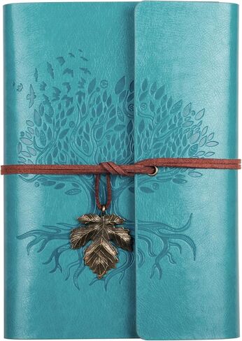 Billtigif PU Leather Journal Notebook، مذكرات يوميات كتابة السفر القابلة لإعادة الملء، هدايا للنساء والرجال والفتيات المراهقات والأولاد، ورق مبطن 100 جرام في المتر المربع، 160 صفحة (أخضر، A6 5.1 بوصة × 7.2 بوصة) in Kuwait