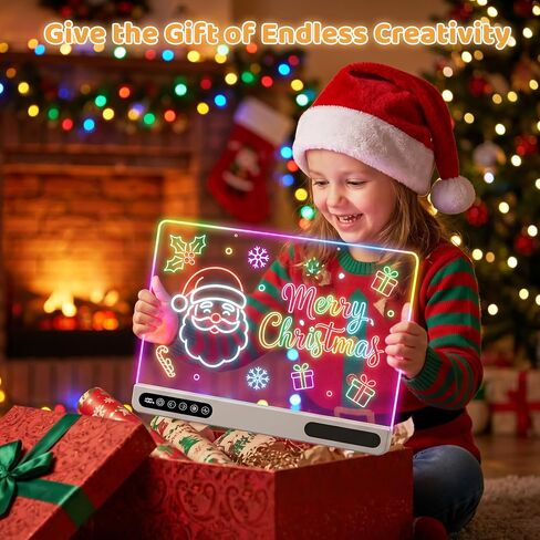 17" LED Drawing Board for Kids, Birthday Gift for Girls Age 3-12+ Years Old in Saudi Arabia