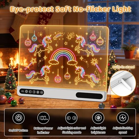 17" LED Drawing Board for Kids, Birthday Gift for Girls Age 3-12+ Years Old in Saudi Arabia