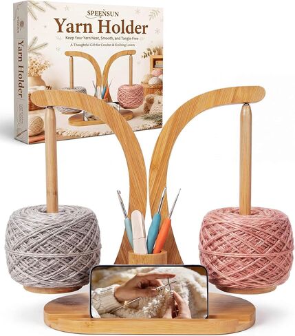 SPEENSUN Tangle-Free Magnetic Double Yarn Holder for Crocheting in Kuwait
