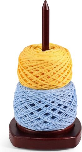 Etcokei Yarn Holder for Crocheting & Knitting, Large Wooden Yarn Spinner in Saudi Arabia