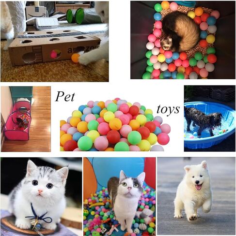 100 Pack or 200 Pack Colored Ping Pong Balls for DIY & Party Decoration in Kuwait