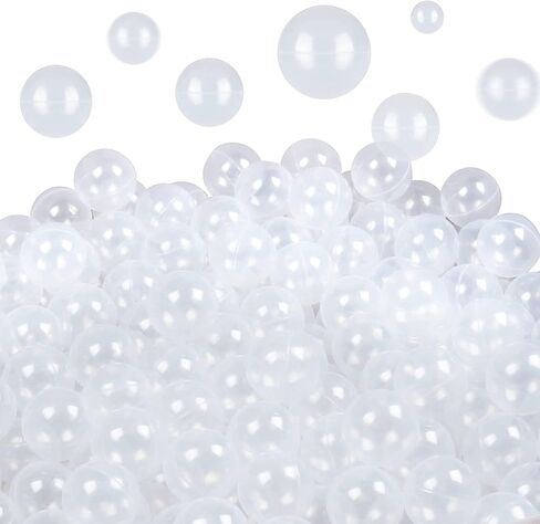 TRENDBOX 100 Ocean Balls for Babies Kids Children Soft Plastic Birthday Parties Events Playground Games Pool (Transparent) in Kuwait