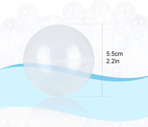 TRENDBOX 100 Ocean Balls for Babies Kids Children Soft Plastic Birthday Parties Events Playground Games Pool (Transparent) in Kuwait