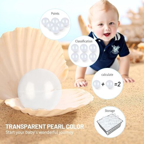 TRENDBOX 100 Ocean Balls for Babies Kids Children Soft Plastic Birthday Parties Events Playground Games Pool (Transparent) in Kuwait