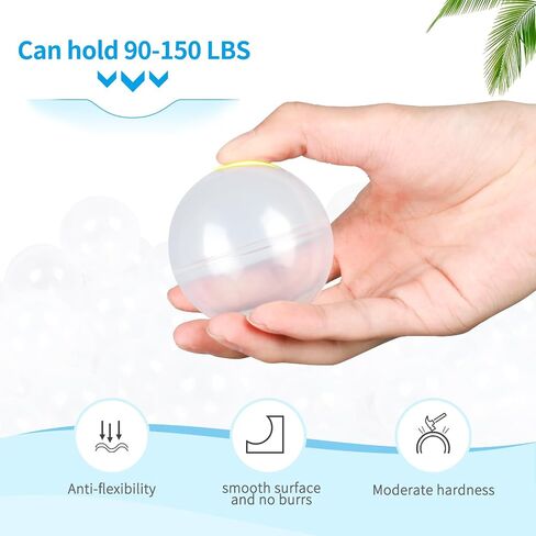TRENDBOX 100 Ocean Balls for Babies Kids Children Soft Plastic Birthday Parties Events Playground Games Pool (Transparent) in Kuwait