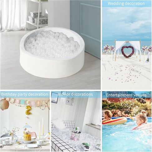 TRENDBOX 100 Ocean Balls for Babies Kids Children Soft Plastic Birthday Parties Events Playground Games Pool (Transparent) in Kuwait