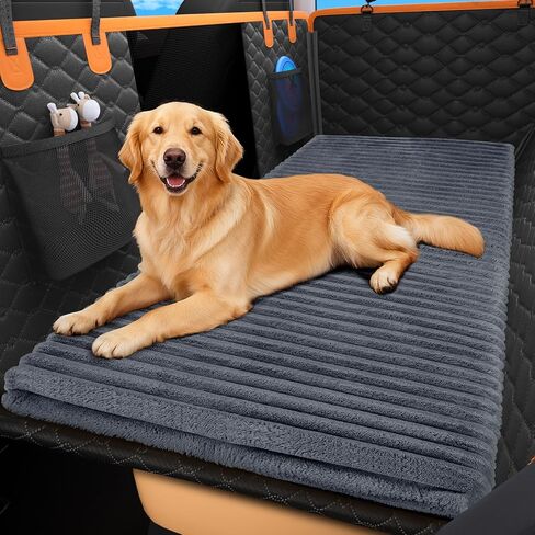 FURTIME Backseat Pet Bed Mat, Non-Slip Washable Dog Bed for Car Back Seat in Saudi Arabia