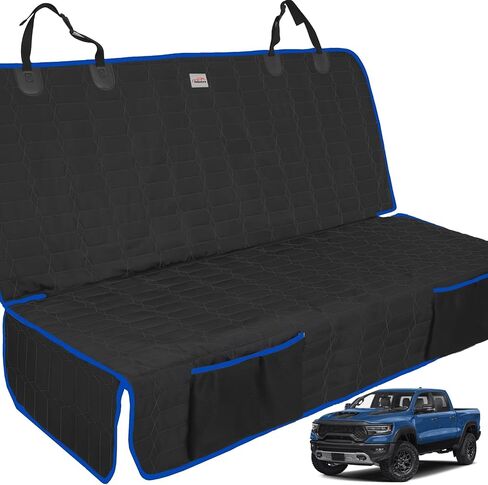 Reliadura Dog Car Seat Cover for Back Seat,Washable Bench Seat Cover for Truck,Waterproof Nonslip Backseat Cover Protector for F150/Ram1500/GMC Sierra/Chevrolet Silverado,Car Seat Covers for Dogs in Kuwait