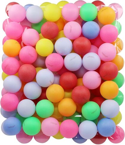 100 Pack or 200 Pack Colored Ping Pong Balls for DIY & Party Decoration in Kuwait