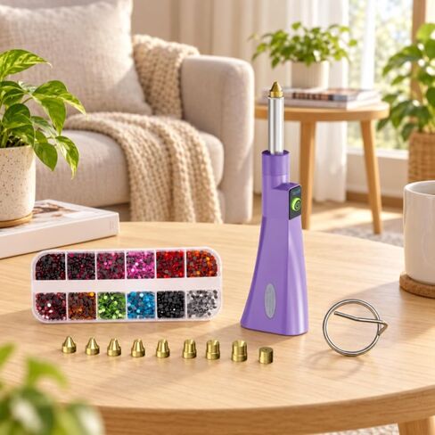 Koautios Hotfix Pen with Interchangeable Tips Looking Results Hotfix Rhinestones Tool Kit in Kuwait