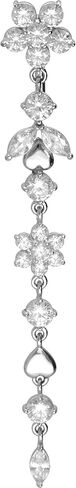 PIERCINGLINE 316L Surgical steel belly button ring dangle with brass design FLOWER TENDRIL 14G Navel Ring Belly Piercing in Saudi Arabia