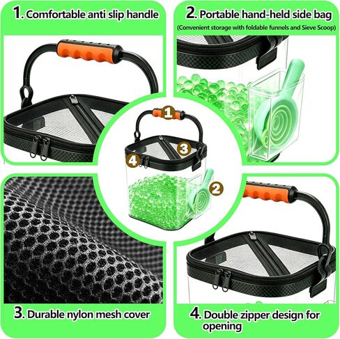 Collapsible Gel Ball Blaster Ammo Accessories Bucket & Speed Loader Kit in Kuwait