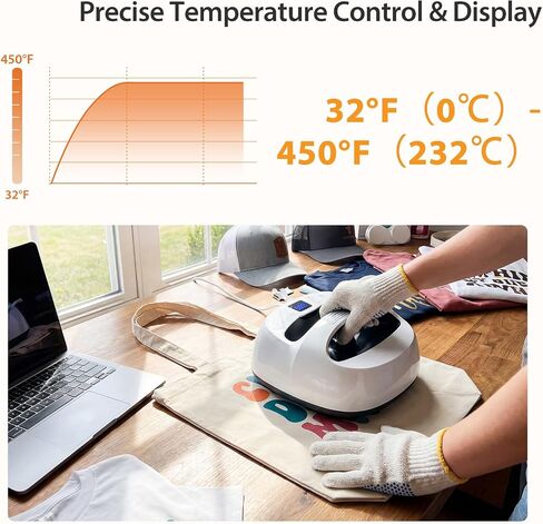 OLIXIS Heat Press Machine for T Shirts, Portable Easy Press Heat Transfer Machine with LCD Display, 32-450°F Temp Control, Ideal for T-Shirts, Tote Bags, Baby Clothes, Decor & More in Saudi Arabia