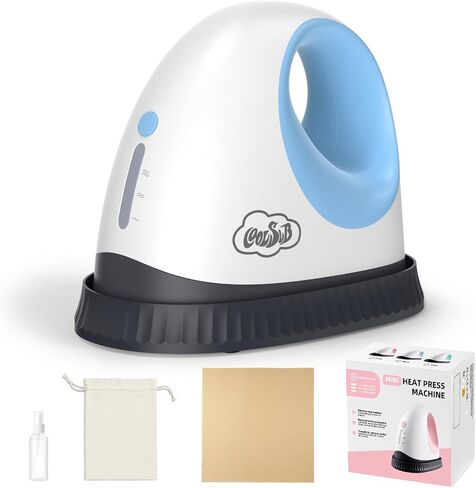 Heat Press Mini Heat Press Machine, Mini Iron for Crafts with 3 Settings Levels, Small Heat Press Machine for T-Shirts, Heating Transfer Projects, Blue in Saudi Arabia