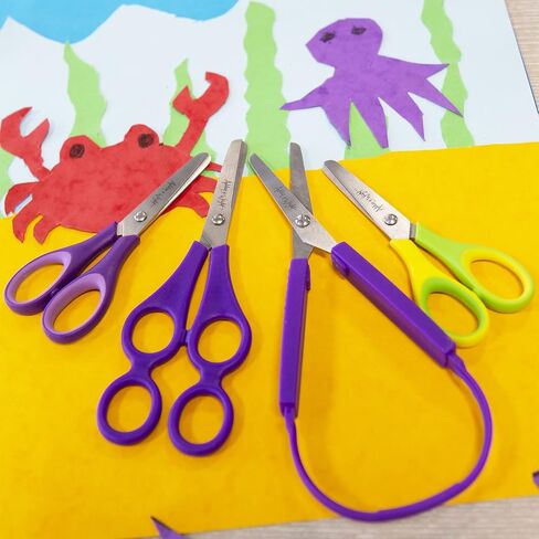 Ashton and Wright - Children's Double Hole Training Scissors - Purple - Right Handed (1) in Kuwait