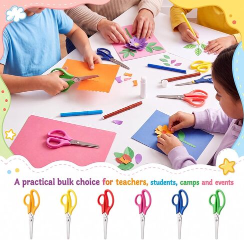 Zhehao 500 Pack Scissors Bulk 5" Blunt Tip Back to School Supplies in Kuwait