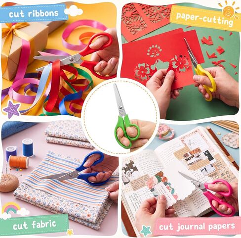 Zhehao 500 Pack Scissors Bulk 5" Blunt Tip Back to School Supplies in Kuwait