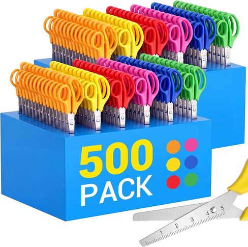 Zhehao 500 Pack Scissors Bulk 5" Blunt Tip Back to School Supplies in Kuwait