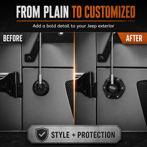 Maiker Compatible with Radio Antenna Base Cover 2007-2023 Jeep Wrangler JK JKU JL JLU Gladiator JT(ABS, Black) in Kuwait